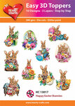 3D Easy design - Happy Easter Bunnies 10st