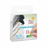 Pixelhobby - 5 medaillons + 5 color cords set - Zwart/Wit