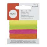 Rayher 69292990 Sieradenkoord 0.5mm 4x5meter regenboog