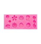 740039-104 Siliconen mal - Flowers - 12 figuren