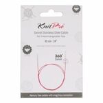 Knitpro - Swivel 360 - Verwisselbare kabel voor 80cm naald - RVS
