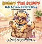 Findit - Mini Cozy Coloring Book - Buddy The Puppy - Cute & Funny - 15x15cm