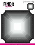 Find It Basics - Nesting Dies - Cut Corner Squares - 11 mallen