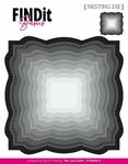 Find It Basics - Nesting Dies - Stitched Wavey Squares - 11 mallen