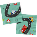 Servetten - Wacky Wheels verpakt per 5stuks