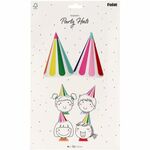 Folat - Feesthoedjes - Stripetastic - 16,5cm - 6st