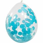 Folat - Confetti Ballonnen - Blauw - 30cm - 4st