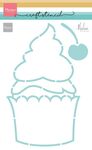 Marianne Design Craft Stencil PS8194 - Cup Cake by Marleen