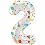 Folat - Joyful Party - Folieballon 86cm - Cijfer 2