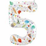 Folat - Joyful Party - Folieballon 86cm - Cijfer 5