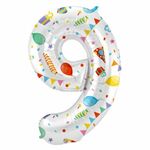 Folat - Joyful Party - Folieballon 86cm - Cijfer 9