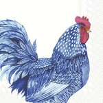 906000 IHR Servetten - Blue Plumage, blauwe kip 5st