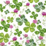 1037100 IHR Servetten - Four Leaf Clover, klavertje vier 5st