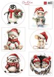 Marianne design Knipvel Christmas Animals A4 - VK9649