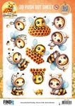Uitdrukvel - Berrie's Beauties - Sweet Honey Bees - Honeycomb Friends