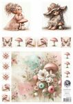 Fairybells - Roze B - Combi knipvel voor pop-up en decoupage