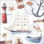 13320705 Decopage servetten - Sailboat - 5st