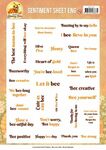 Uitdrukvel - BB - Sweet Honey Bees - Sentiment Sheet ENG