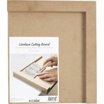 648076 Houten linoleumhouder Rechtshandig 25x29cm