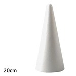 Styropor kegel 9x20cm wit