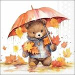 Decopage servetten - Umbrella bear - 5st