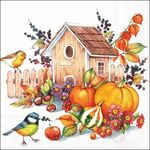 Decopage servetten - Autumn birdhouse - 5st