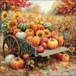 13320950 Decopage servetten - Pumpkin harvest - 5st