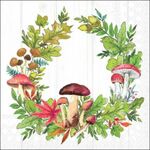 13320940 Decopage servetten - Mushroom wreath - 5st