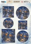 Scenery - Berrie's Beauties - Blue Christmas Elfs 1 - A4