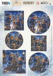 Scenery - Berrie's Beauties - Blue Christmas Elfs 2 - A4