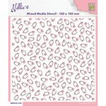 Nellie's Choice - Mixed Media Stencil - Safety Pins 4K
