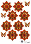 Combi knipvel - Pop-up en decoupage - Herfstbloem oranje