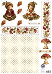 Combi knipvel pop-up en decoupage - Herfst groen-oranje
