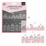 3D Embossingfolder + Stencil - Sinterklaas Over de Daken