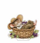 Diamond Painting - Acrylstaander - Muis in mand