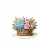 Diamond Painting - Acrylstaander - Mand met bloemen