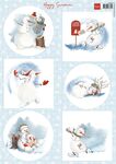 Marianne design Vk9658 Knipvel - Happy Snowmen A4 (3 rond, 3 vierkant)