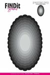 Find It Basics - Nesting Dies - Scalloped Oval 9 mallen