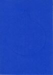 0208 Passepartout kaart kerstbal blauw 5st. met envelop