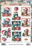 3D Knipvel - BB - Christmas Stamps - Woodland Friends