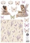 Combi knipvel - Pop-up en decoupage - Lavendel combi 1
