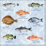 Decoupage servetten - Fishes, Vissen verpakt per 5st