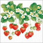 Decoupage servetten Summer Fruits Aardbeien verpakt per 5st