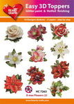 3D Easy design - X-mas Flowers 2 - 10st