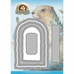 Bbd10140 Snijmal Berrie's Beauties Groundhog Arches set 10 mallen Frames/Boog/Labels met een Formaat set +/- 13,5x13cm