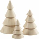 Creativ Company - Kerstbomen van hout - 5/7,5/10cm - 3st
