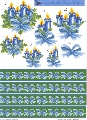 3119 Knipvel - Kerst blauwe kaarsen