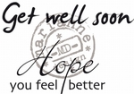 Cs0895 Clear stamp Get well soon - UK
